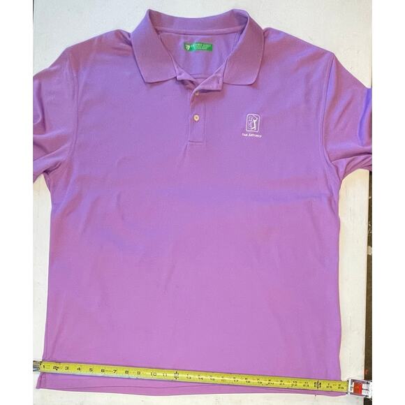 Oxford Golf TPC San Antonio Purple Polo Shirt Men’s Sz XL Earth Tech Super Dry - Picture 6 of 10